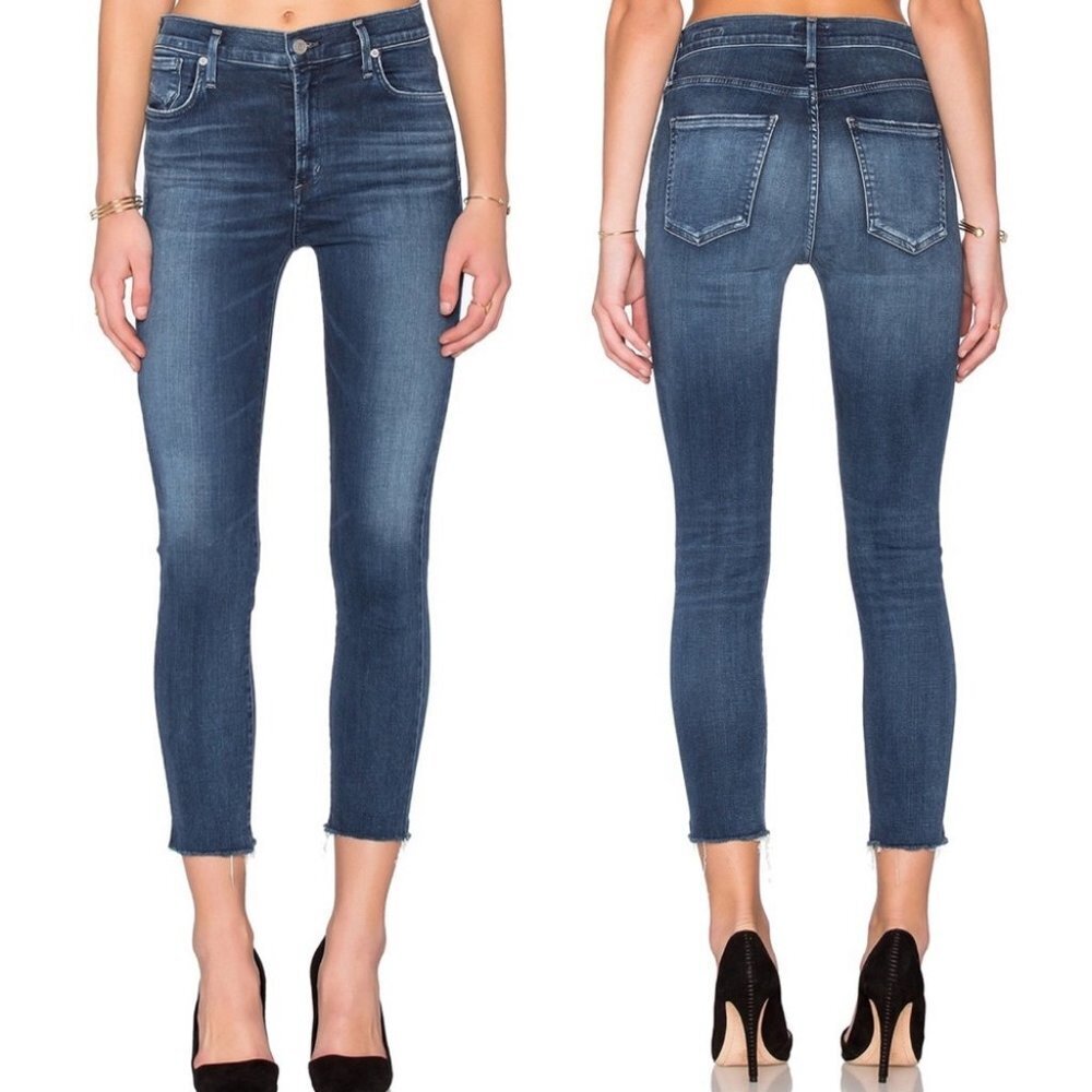 Revolve Agolde Sophie High Rise Skinny Jeans Size 24 Blue‎ Artizia Made in USA